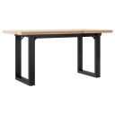  Salongbord O ramme 100x50x45,5 cm heltre furu og stål