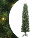  Kunstig juletre med 300 LED grønn 240 cm PVC og stål og plast