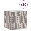  Oppbevaringsbokser 10 stk brun 32x32x32 cm ikke vevet stoff