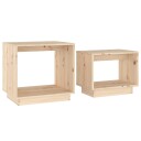 vidaXL Stablebare salongbord 2 stk heltre furu