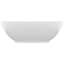 vidaXL Luksuriøs servant ovalformet matt hvit 40x33 cm keramisk