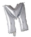Folie ballong Sølv 41 cm -  Bokstaven M