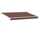  Manuell uttrekkbar markise brun 350x250 cm 3215631