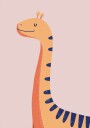 Orange Dinosaur Plakat Plakat / 40x50cm