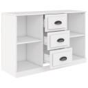 vidaXL Skjenk hvit 104,5x35,5x67,5 cm konstruert tre
