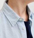 Jack & Jones Jjebreeze Linen Blend Shirt S/S Sn Jnr Blue 164