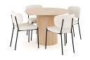 Other Brand Kopparbo Spisegruppe 106 cm Forlengbar med 4 Gemmiano Spisestoler Whitewash