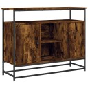 vidaXL Skjenk røkt eik 100x35x80 cm konstruert tre