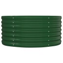 vidaXL Plantekasse pulverlakkert stål 152x80x36 cm grønn