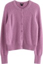 Lindex Fine Knit Cardigan In Wool Blend   LILAC   L