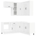 vidaXL Kjøkken enhet LUCCA 8 pcs Høgglans hvit Konstruert tre