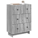vidaXL Skuffeskap Grå sonoma 66 x 34,5 x 90 cm Konstruert tre
