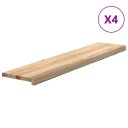  4 Stk Ubehandlet 120x25x2cm Heltre Eik