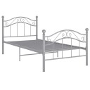 vidaXL Sengeramme grå metall 90x200 cm