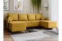 Knocklong 4 seters Hjørnesovesofa   Gul