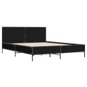  Sengeramme svart 160x200 cm konstruert tre og metall 8721102613036