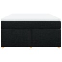  Seng med madrass boksfjær svart 140x200 cm stoff 8721102702648