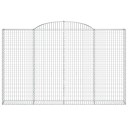 vidaXL Gabionkurv buet 300x30x180/200 cm galvanisert jern