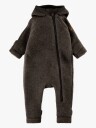 Mikk-Line Ulldress Merinoull Med Ører, Dark Brown Melange, 56