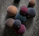 Nordstjerne Velvety julekule liten burgundy
