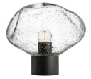 Crystal Stone bordlampe med svart base Klar