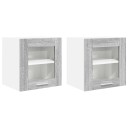  Hengende skap med lagring Riga 2 pcs Grå Sonoma 40 x 31 x 40 cm