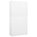 vidaXL Kontorskap hvit 90x40x180 cm stål