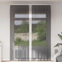  Voilegardiner med fanetopp 2 stk svart 8721158552761