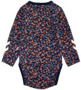 Hummel Body L/æ HmlConfetti Black Iris 2 år 92 Langermet Body Blå