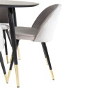 Venture Home Spisegruppe Venture Home Dipp Ø115 cm med 4 Velvet Stoler GR816