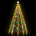vidaXL Nettlys for jultre med 250 LED flerfarget 250 cm