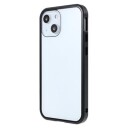 iPhone 13 Magnetisk Deksel med Herdet Glass Svart