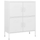 vidaXL Oppbevaringsskap hvit 80x35x101,5 cm stål
