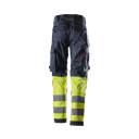 Snickers Workwear ProtecWork 6764 Varselbukse varsel, marineblå/gul, dame, klasse 1, flammehemmende 44, Klær