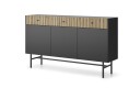Francisca Kommode 155 cm   Svart/Eik