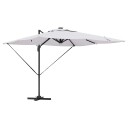  Cantilever Roma Parasol med LED Sand 286x285x270 cm Aluminium