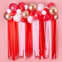 Club Green Hootyballoon Ballongbue med Streamers Rød Rosa HBVD109