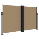  Uttrekkbar sidemarkise gråbrun 140x1200 cm 4004814