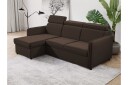 Fredrik Sofa med Sjeselong 3 seter   Brun