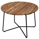 Grythyttan Stålmöbler Bord 9A 100 Ubehandlet teak / svart stativ