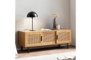 Lavbord Wohnling sponplate foliert med 2 skyvedører, wienerflette, moderne stil Eik - Eik