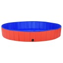  sammenleggbart hundebasseng rød 200 x 30 cm PVC
