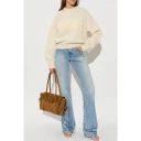 ROTATE Crewneck Sweater   Cream   XS