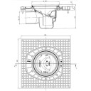 Vieser One 7114179 Monteringsplate 300 x 300 mm, Innendørsavløp