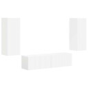  TV benksett Veggmontert 2 pcs Hvit Konstruert tre