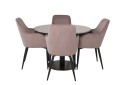 Venture Design Razzia & Comfort spisegruppe Grå/rosa 4 st stoler & bord 106 cm