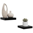 vidaXL Flytende vegghyller 2 stk h?yglans svart 23x23,5x3,8 cm MDF