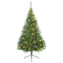  Kunstig Forhåndsopplyst Juletre med 300 LED grønn 180 cm PVC