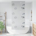 Dusjrullgardin 90x240 cm Stoff Bredde 86 cm