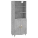  Highboard betonggrå 69,5x34x180 cm konstruert tre